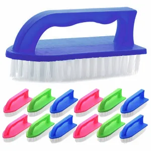 12 Lot Cleaning Brush Set Floor Hand Scrubbing Brushes Kitchen Bathroom Scrubber