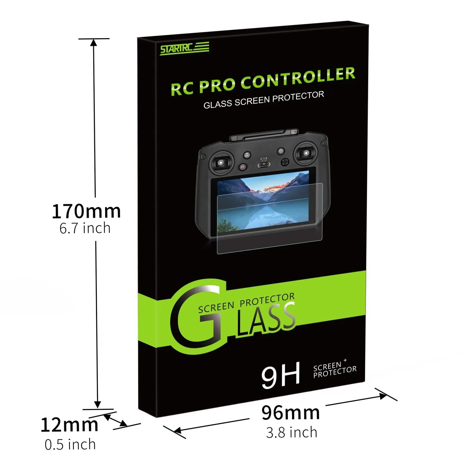 2-pack Tempered Glass Film for Dji Rc Pro with Frosted Finish and Screen Protection