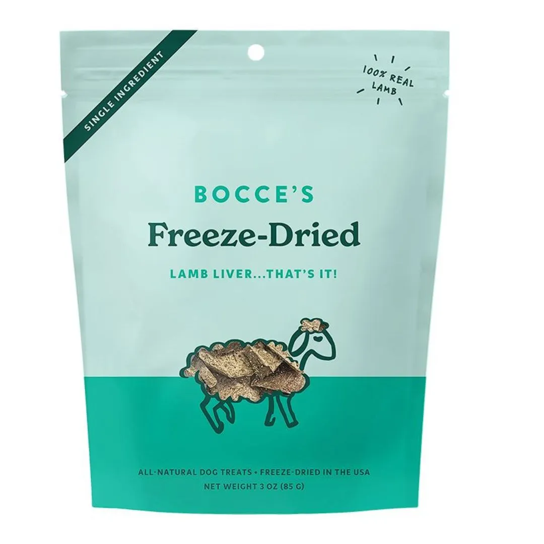 Bocce's Bakery Dog Freeze Dried Lamb Liver Treats 3oz.