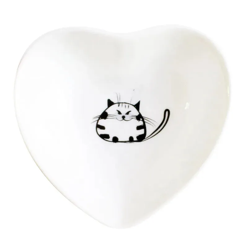 Ceramic Peach Heart Pet Bowl
