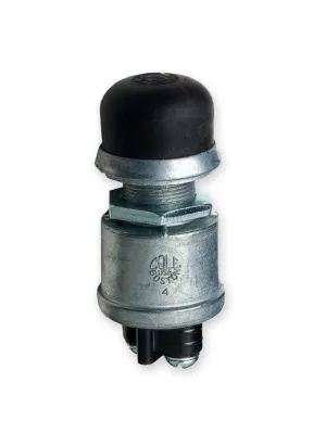 Cole Hersee 90030 Black Push-Button Switch with Black Screw-On Cap