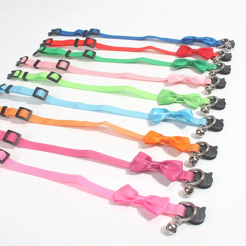 Collar, Pet Collar, Pet Supplies Ornament Bow Nylon Adjustable Collar For Cats,  Accessories