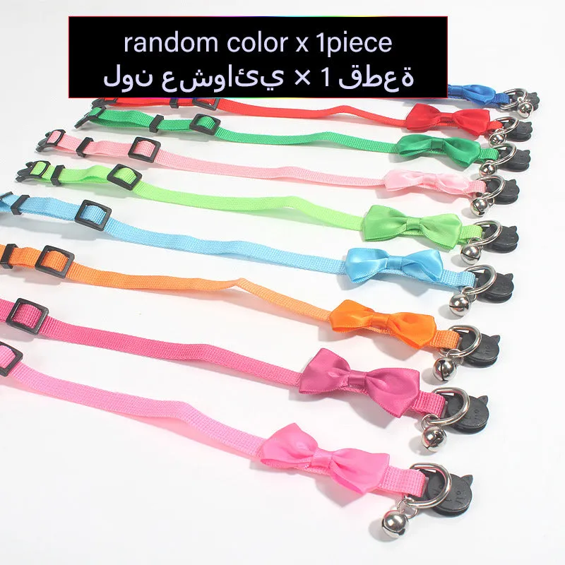 Collar, Pet Collar, Pet Supplies Ornament Bow Nylon Adjustable Collar For Cats,  Accessories