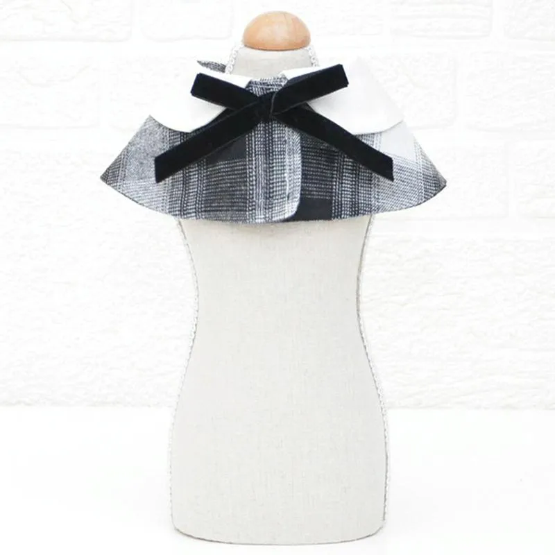 Dog Shawl Small Cloak Pet Bow Ttie Saliva Towel Pet Accessories - Size M