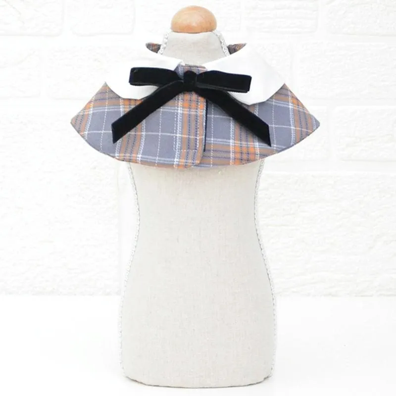 Dog Shawl Small Cloak Pet Bow Ttie Saliva Towel Pet Accessories - Size M