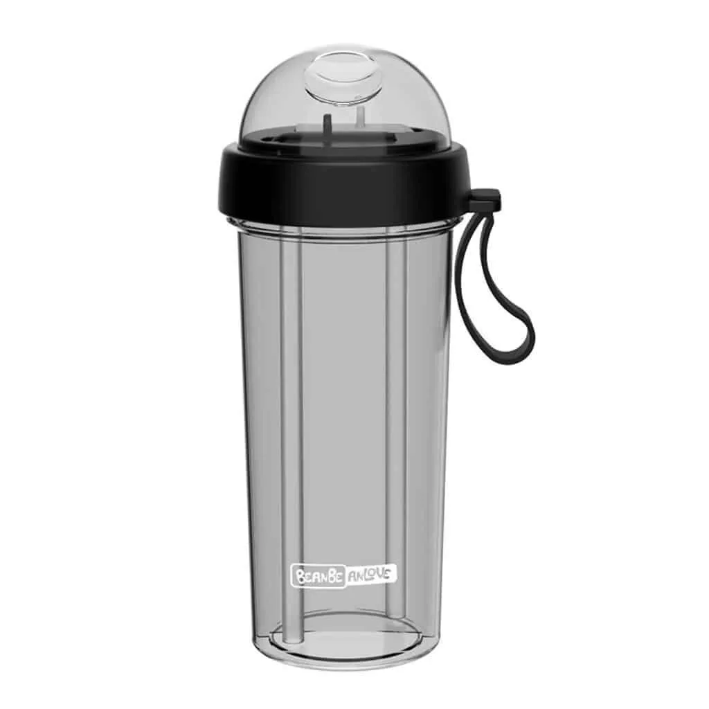 Dual-Use Water Bottle with Straws