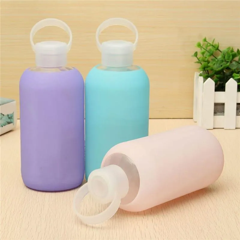 Glass Water Bottle with Silicone Case