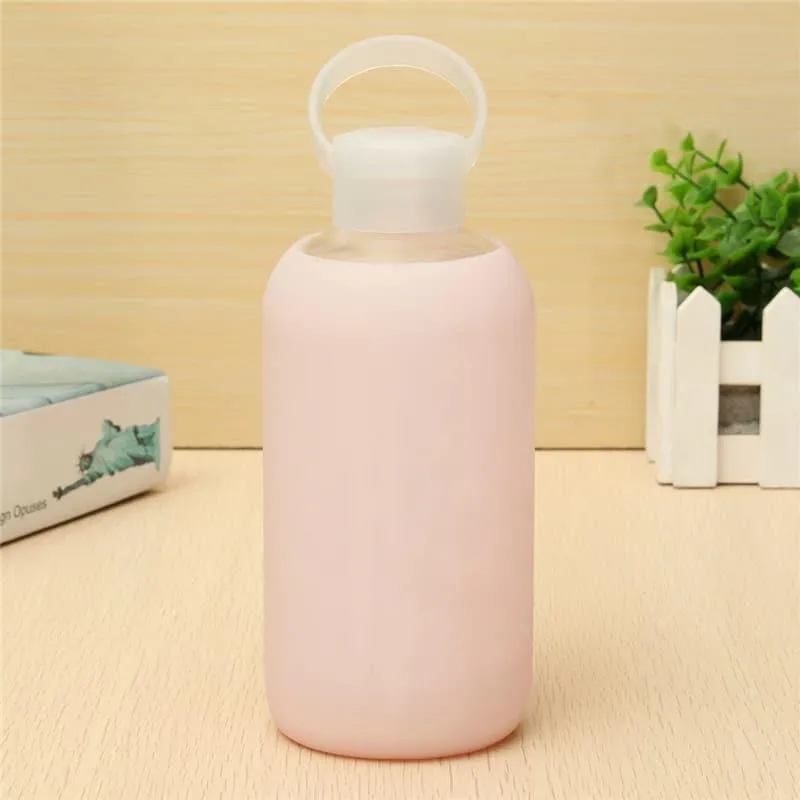 Glass Water Bottle with Silicone Case