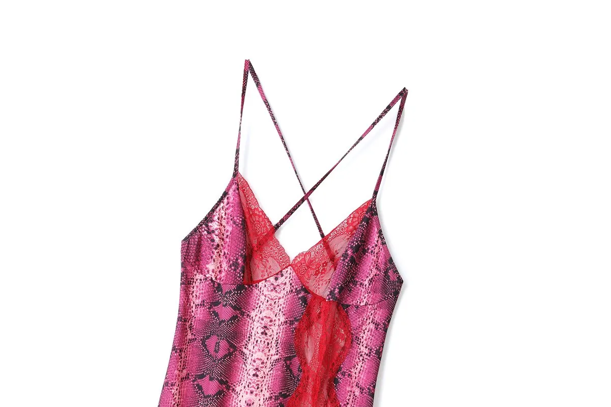 Isabis Plus Size Lingerie Slip Dress with G String Panty