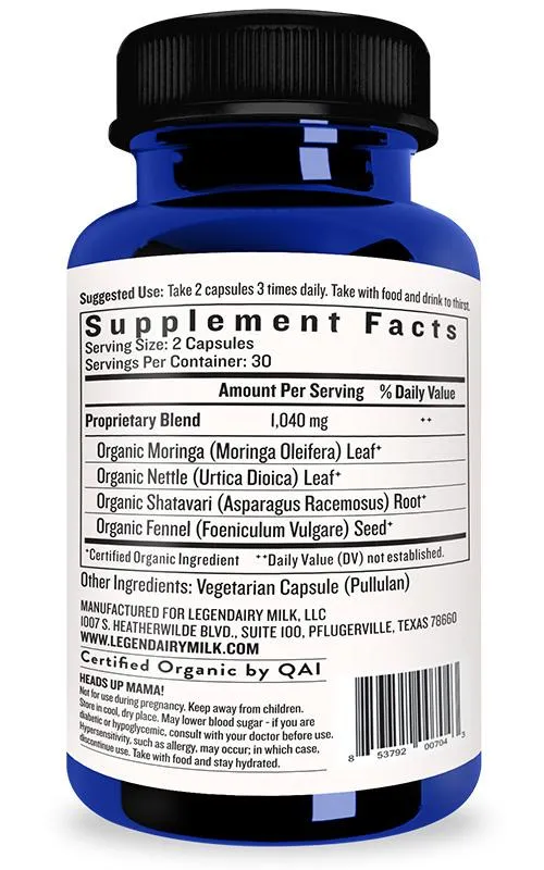 Milkapalooza Organic Lactation Blend - 60 Capsules