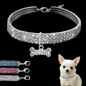 Shiny Crystal Collar for Small Dogs