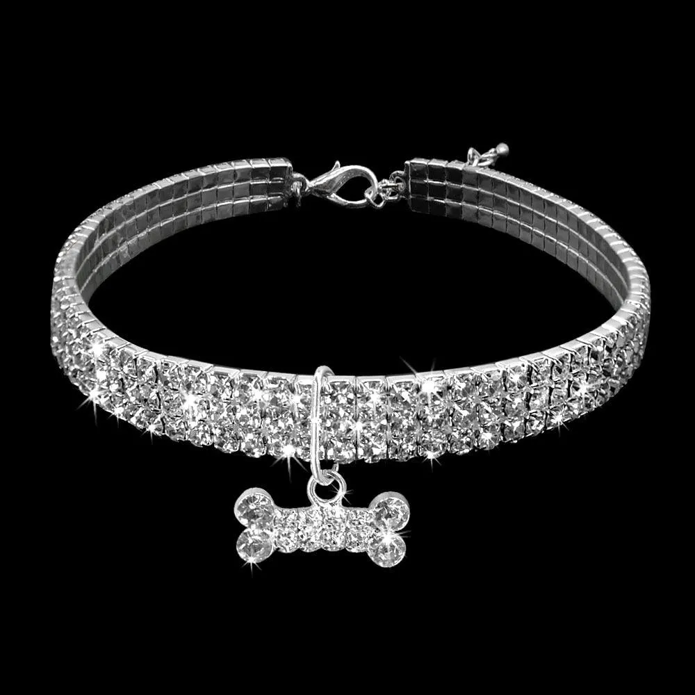 Shiny Crystal Collar for Small Dogs